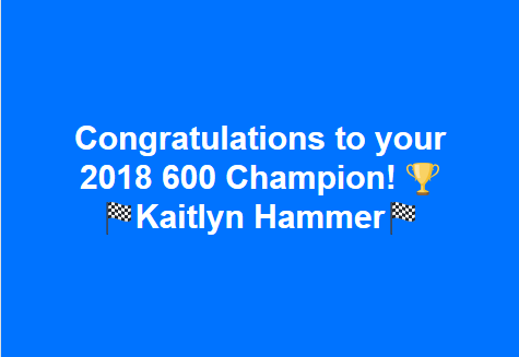 2018 SpeedMart Hoosier 600 Champion
