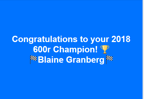 2018 MyTrafficMan.net 600R Champion